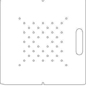 AECL 1/4 inch thick Acrylic Tray 44 - 1/4 inch diameter holes with No Scribing