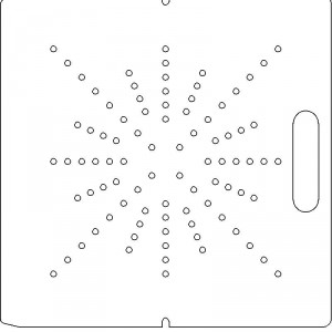 AECL 1/4 inch thick Acrylic Tray 88 - 1/4 inch diameter holes with No Scribing