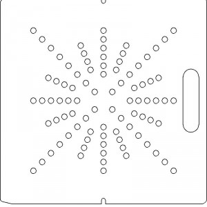 AECL 1/4 inch thick Acrylic Tray 88 - 3/8 inch diameter holes with No Scribing