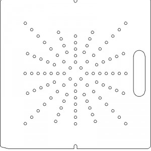 AECL 1/4 inch thick Acrylic Tray 96 - 1/4 inch diameter holes with No Scribing