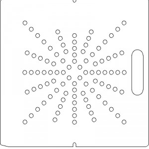 AECL 1/4 inch thick Acrylic Tray 96 - 3/8 inch diameter holes with No Scribing