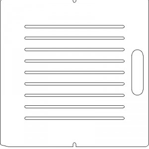 AECL 1/4 inch thick Acrylic Tray 9 slots - 7/32 inch wide with No Scribing