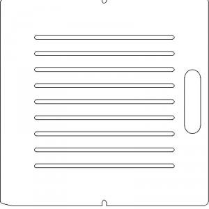 AECL 3/8 inch thick Polycarbonate Tray 9 slots - 1/4 inch wide with No Scribing
