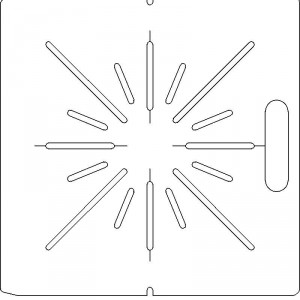 AECL 1/4 inch thick Acrylic Tray 16 slots - 1/4 inch wide with Open Central Axis Scribing