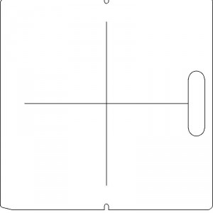 AECL 1/4 inch thick Acrylic Tray Blank with Central Axis Scribing