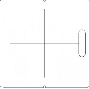 AECL 1/2 inch thick Acrylic Tray Blank with Central Axis Scribing