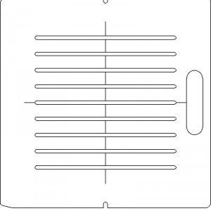 AECL 3/8 inch thick Polycarbonate Tray 9 slots - 7/32 inch wide with Central Axis Scribing