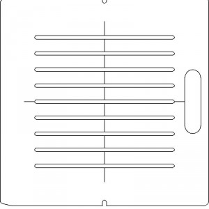 AECL 1/2 inch thick Polycarbonate Tray 9 slots - 7/32 inch wide with Central Axis Scribing
