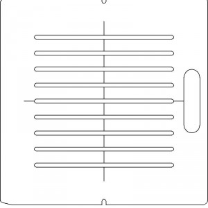 AECL 1/4 inch thick Polycarbonate Tray 9 slots - 1/4 inch wide with Central Axis Scribing