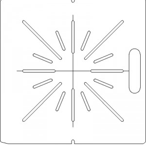 AECL 1/4 inch thick Polycarbonate Tray 16 slots - 7/32 inch wide with Central Axis Scribing