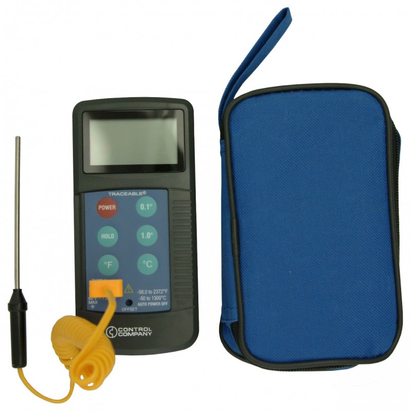 Traceable Calibrated Water-Resistant Thermocouple Thermometer