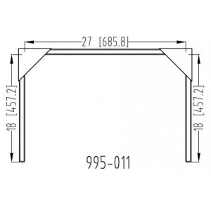 Stainless Steel Covered Side Shield System, Single 18 Inch Long x 18.5 Inch High