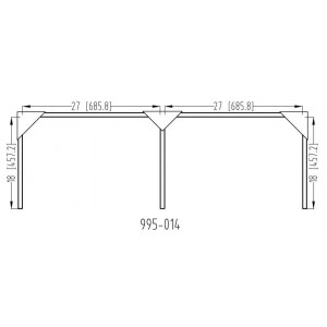 Stainless Steel Covered Side Shield System, Double 18 Inch Long x 18.5 Inch High