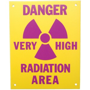 PVC Sign, Danger: Very High Radiation Area, Sign 8 x 10 Inch