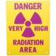 PVC Sign, Danger: Very High Radiation Area, Sign 8 x 10 Inch