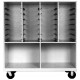 Mobile Storage Cabinet, Tray Size, 11 3/4 Inch to 12 1/4 Inch