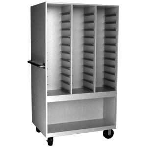 Double Sided Mobile Cabinet, 66 Trays Size, 9 3/4 Inch to 10 1/4 Inch