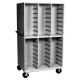 Double Sided Mobile Cabinet, 84 Trays Size, 12 1/4 Inch to 12 3/4 Inch