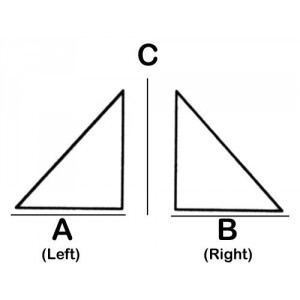 Triangular Lead Block, Left and Right