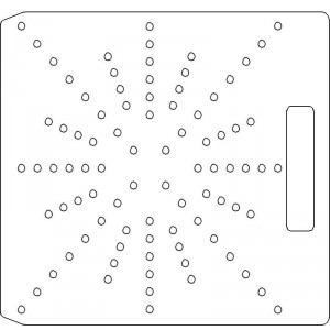 10 Inch Wide Varian CL4 1/4 inch thick Acrylic Tray 88 - 1/4 inch diameter holes with No Scribing