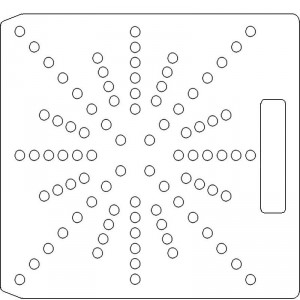 10 Inch Wide Varian CL4 1/4 inch thick Polycarbonate Tray 88 - 3/8 inch diameter holes with No Scribing