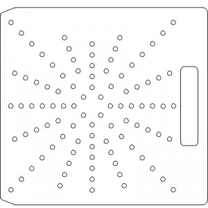 10 Inch Wide Varian CL4 1/4 inch thick Acrylic Tray 96 - 1/4 inch diameter holes with No Scribing