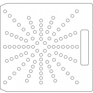 10 Inch Wide Varian CL4 1/4 inch thick Acrylic Tray 96 - 3/8 inch diameter holes with No Scribing