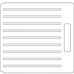 10 Inch Wide Varian CL4 1/4 inch thick Polycarbonate Tray 9 slots - 1/4 inch wide with No Scribing