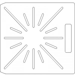 10 Inch Wide Varian CL4 1/4 inch thick Acrylic Tray 16 slots - 7/32 inch wide with No Scribing