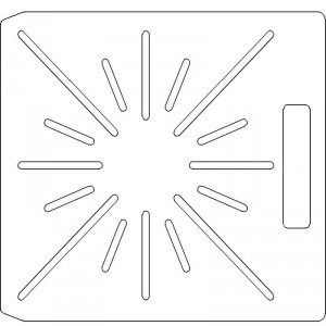 10 Inch Wide Varian CL4 1/4 inch thick Polycarbonate Tray 16 slots - 1/4 inch wide with No Scribing