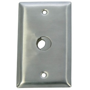Wall Plate, Single, for Triax Cable Connector