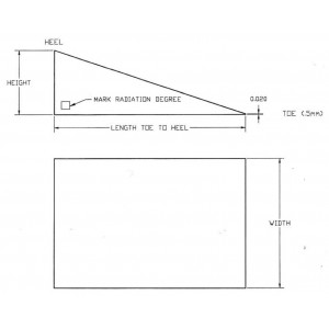Lead Wedge, 45 Degree x Customer Specific W x L