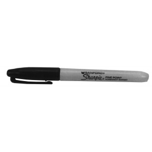 Skin and Film Marking Pen, Black, Package of 12