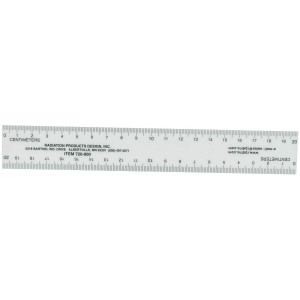 White Plastic Ruler, 2.9cm Wide x 20cm Long - Radiation Products Design,  Inc.