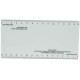 White Plastic Ruler, 7.6cm Wide x 15cm Long