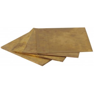 Half Hard Brass Sheet, 0.020 Inch (0.5mm) Thick x 6 Inch Square