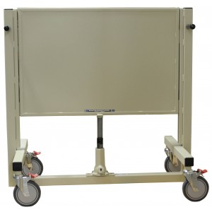 Adjustable Height Rolling Radiation Shield, Height Adjustable from 36 to 45 Inch