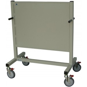 Rolling Radiation Shield, 1 Inch Thick Lead, 40 Inch W x 40 Inch H x 24 Inch D