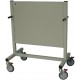 Rolling Radiation Shield, 1 Inch Thick Lead, 40 Inch W x 40 Inch H x 24 Inch D