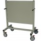 Fixed Rolling Radiation Shield, 2 Inch Thick Lead, 40 Inch W x 45 Inch H