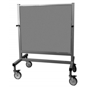 Rolling Bed End Radiation Shield, 46 Inch W x 56 Inch H x 30 Inch D