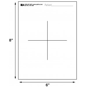 Mylar Templates with + Mark, 8 Inch x 6 Inch