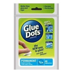 Glue Dots, 1/2 Diameter, 60/package