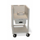 PET Workstation with Drawer, Container Well, and Side Shields