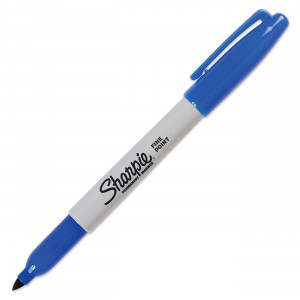 Skin and Film Marking Pen, Blue, Package of 12