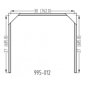 Stainless Steel Covered Side Shield System, Single 27 Inch Long x 18.5 Inch High