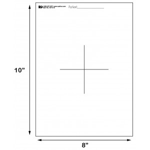 Mylar Templates with + Mark, 10 inch x 8 inch