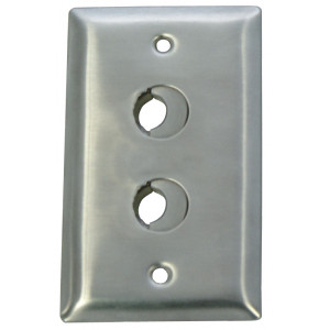 Wall Plate, Single, for 2 Triax Cable Connectors