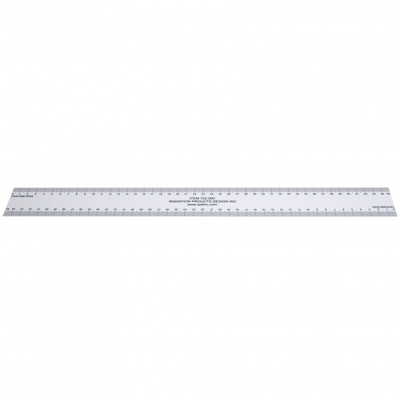 White Plastic Ruler, 2.9cm Wide x 20cm Long - Radiation Products Design,  Inc.