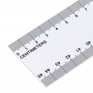 White Plastic Rule, 5.1cm Wide x 45cm Long, Package of 12 - Radiation  Products Design, Inc.